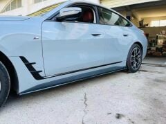 Bmw g26 yan marşbiyel altı lip takımı pianoblack 2020+