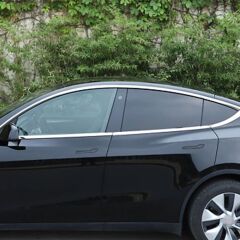 Tesla model y cam çerçevesi kenar çıtası krom tamtur 10 parça 2020 / 2024