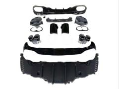 Mercedes w118 cla45 arka difüzör ve siyah egzoz seti 2019+