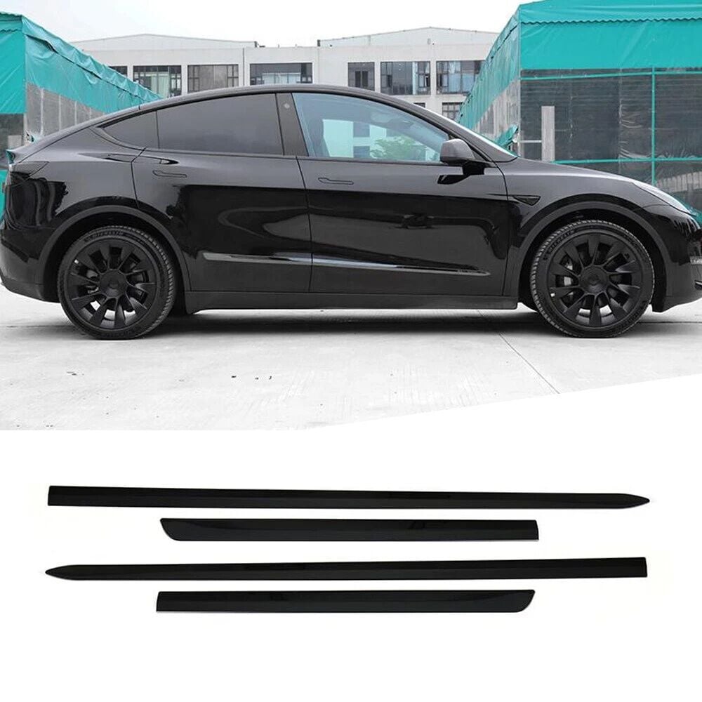 Tesla model y kapı koruma çıtası pianoblack 4 parça 2020 / 2024