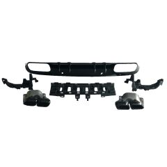 Mercedes w205 coupe c63 difüzör ve egzoz ucu seti siyah 2019+