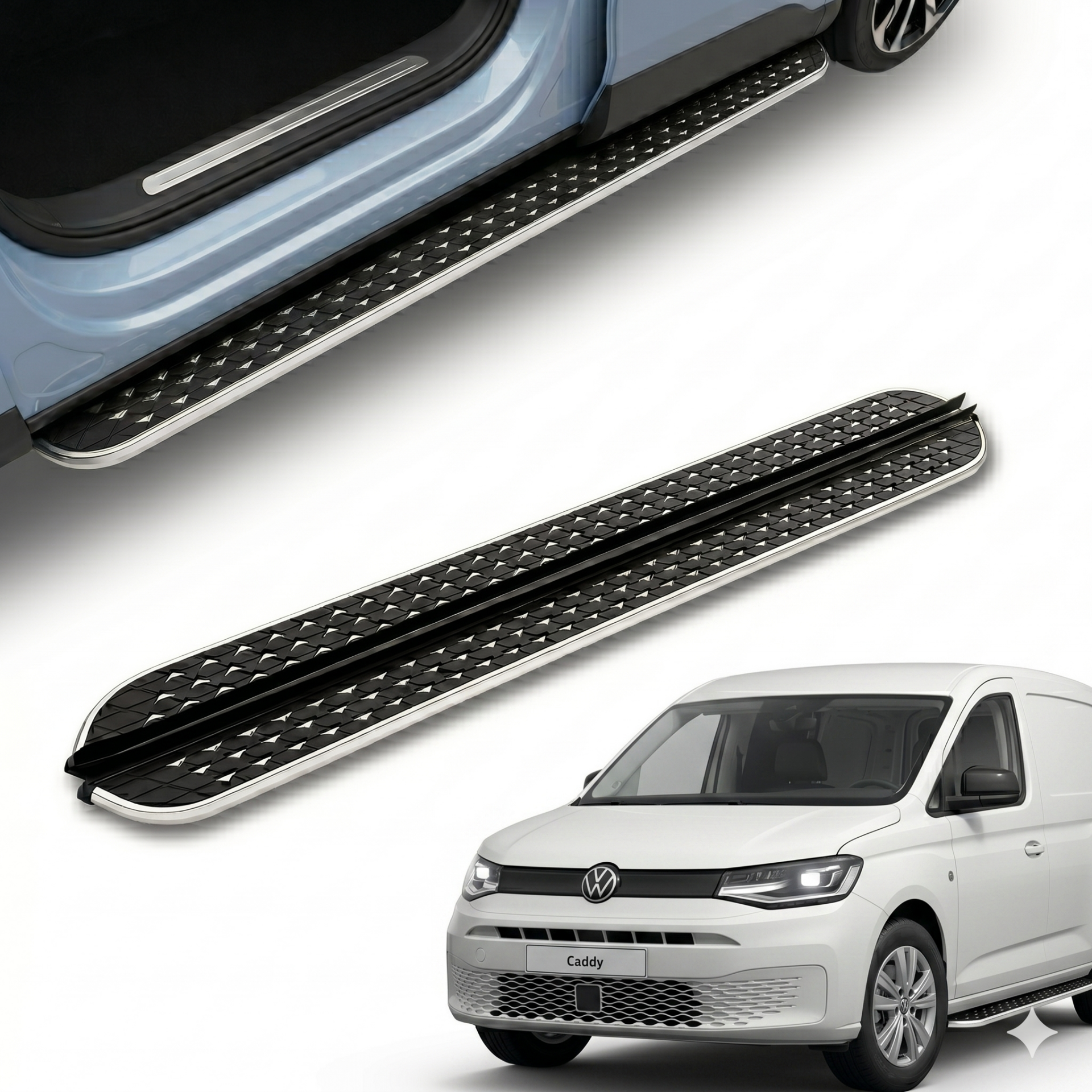 Vw caddy yan basamak marşbiyel koruma flory 2021+