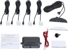 Araç geri park sensörü led ekran ve ses ikazlı beyaz göz 22mm aem