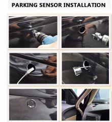 Araç geri park sensörü led ekran ve ses ikazlı beyaz göz 22mm aem