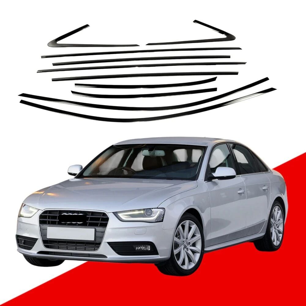 Audi a4 cam çerçevesi kenar çıtası krom tamtur 2012 / 2015 12 parça