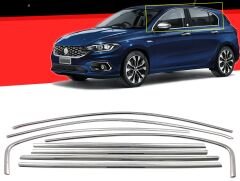 Fiat egea hb cam çerçevesi kenar çıtası krom tamtur 8 parça 2015+