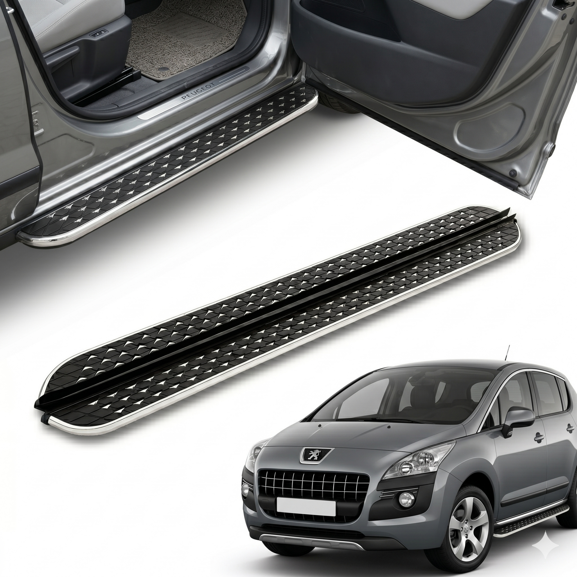 Peugeot 3008 yan basamak marşbiyel koruma flory 2010 / 2015