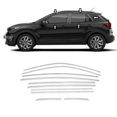 Kia stonic cam çerçevesi kenar çıtası krom tamtur 2018+ 10 parça