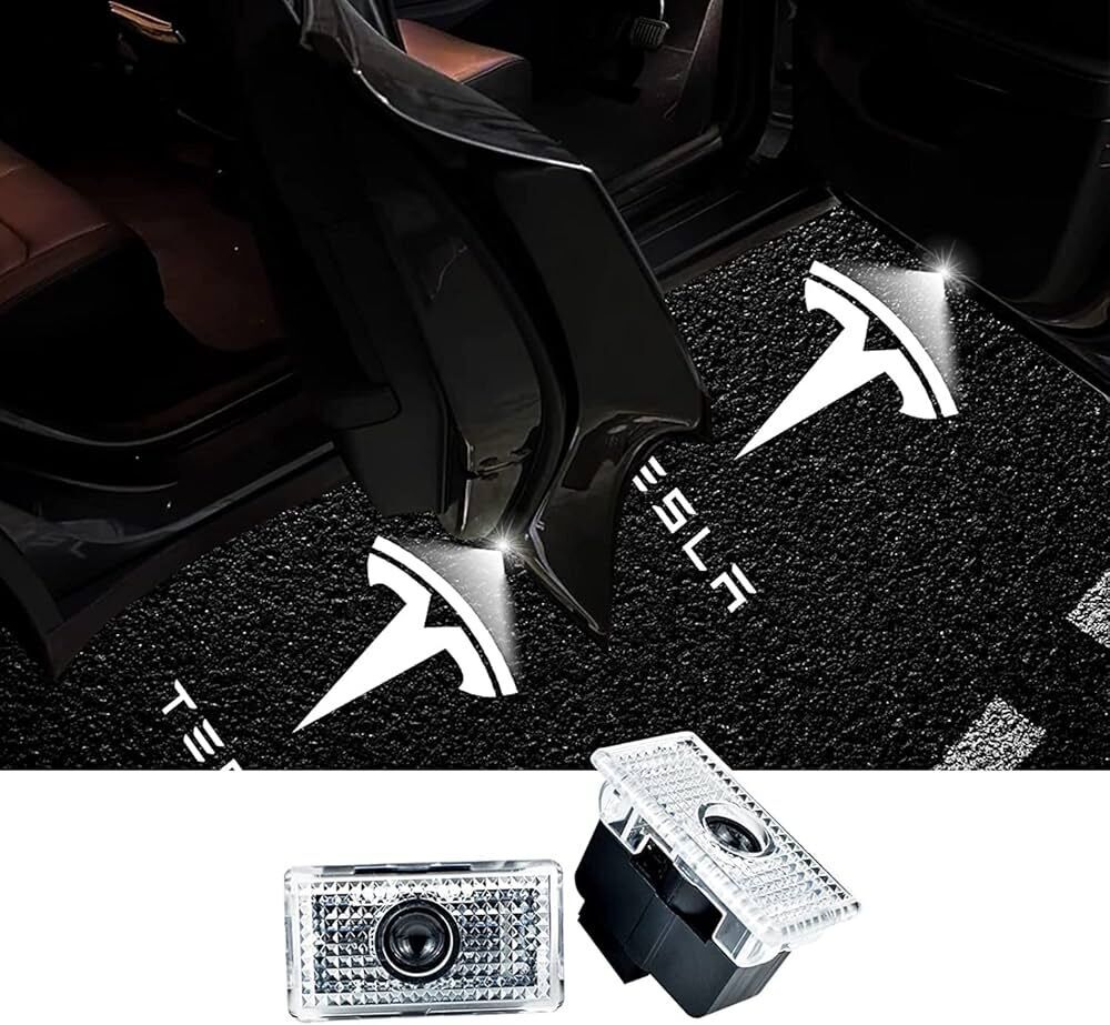 Tesla juniper kapı altı ışık lazer led logo hoşgeldin aydınlatması