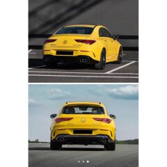 Mercedes cla w118 cla35 difüzör ve egzoz ucu krom 2019+