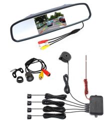 Araç geri park sensörü dikiz aynası kameralı ses ikazlı siyah göz aem