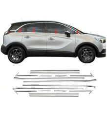 Opel crosslad cam çerçevesi kenar çıtası krom tamtur 2017 / 2021 16 parça