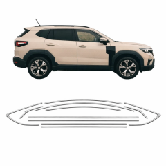 Renault duster cam çerçevesi kenar çıtası krom tamtur 2024+ 12 parça