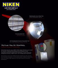 Çalışma lambası ledli pro kare 8 ledli 3 fonksiyonlu niken