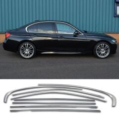 Bmw f30 cam çerçevesi kenar çıtası krom tamtur 8 parça