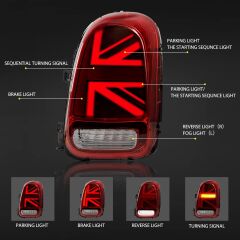 Mini countryman f60 arka stop lambası ledli kırmızı union jack 2017 / 2020