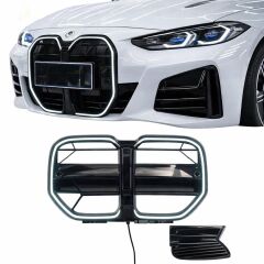 Bmw g22 g23 m4 cs ledli ön böbrek panjur ızgara pianoblack 2020+