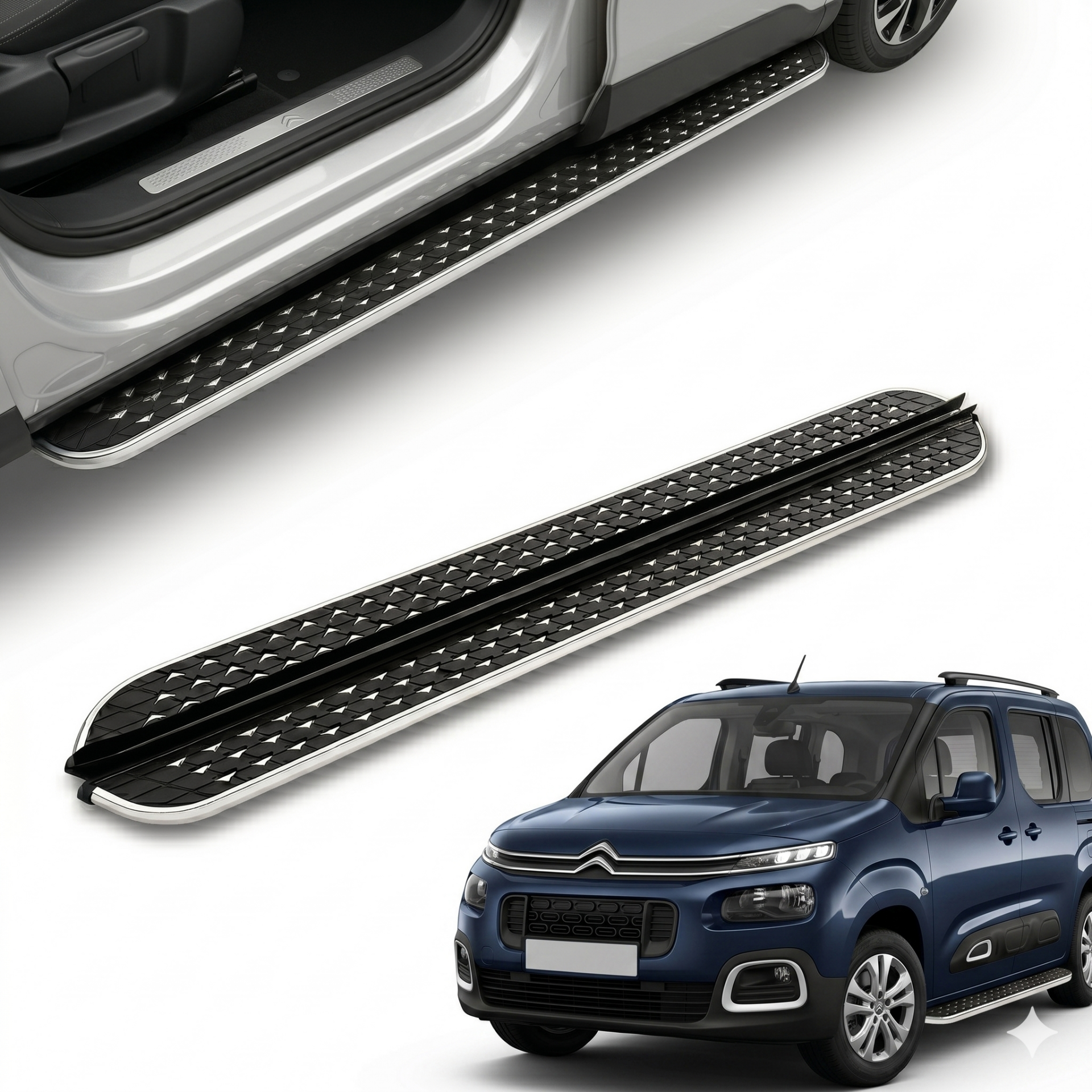 Citroen berlingo yan basamak marşbiyel koruma flory uzun şase 2019+