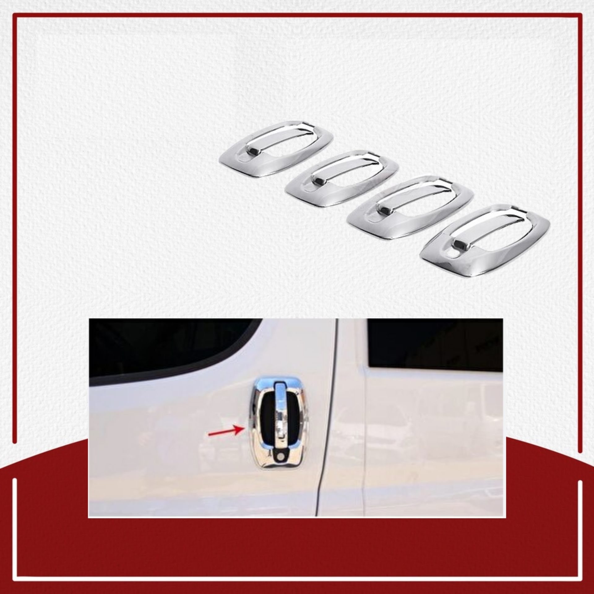 Fiat Ducato Kapı Kolu + Çerçeve 2006-2014 Paslanmaz Çelik