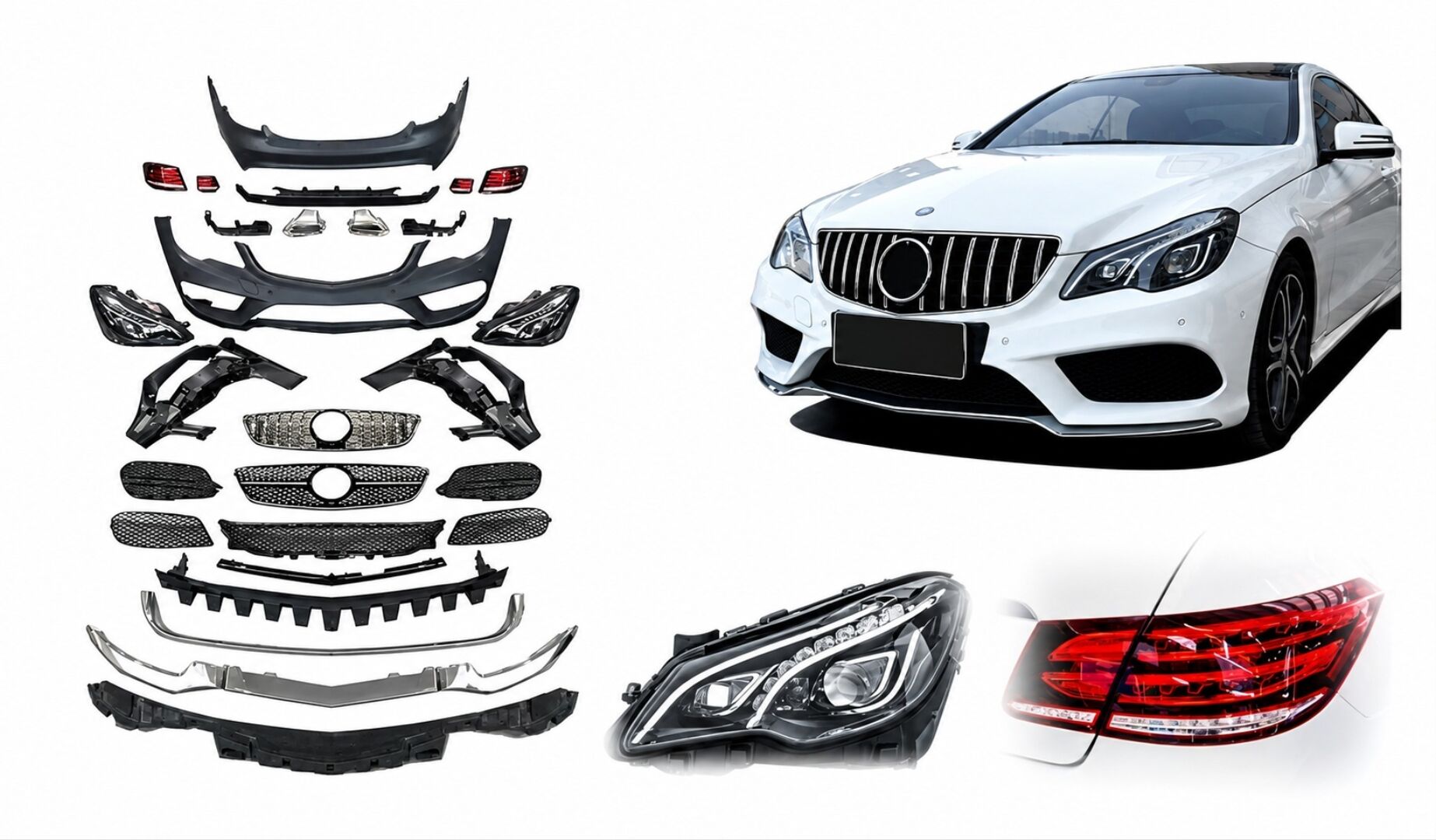 Mercedes w207 2013 görünüm facelift body kit tampon seti 2009/ 2012