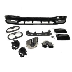 Mercedes w118 cla45 arka difüzör ve egzoz ucu siyah 2018+