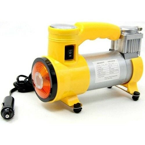 Araç lastik hava kompresörü metal gövde sarı niken