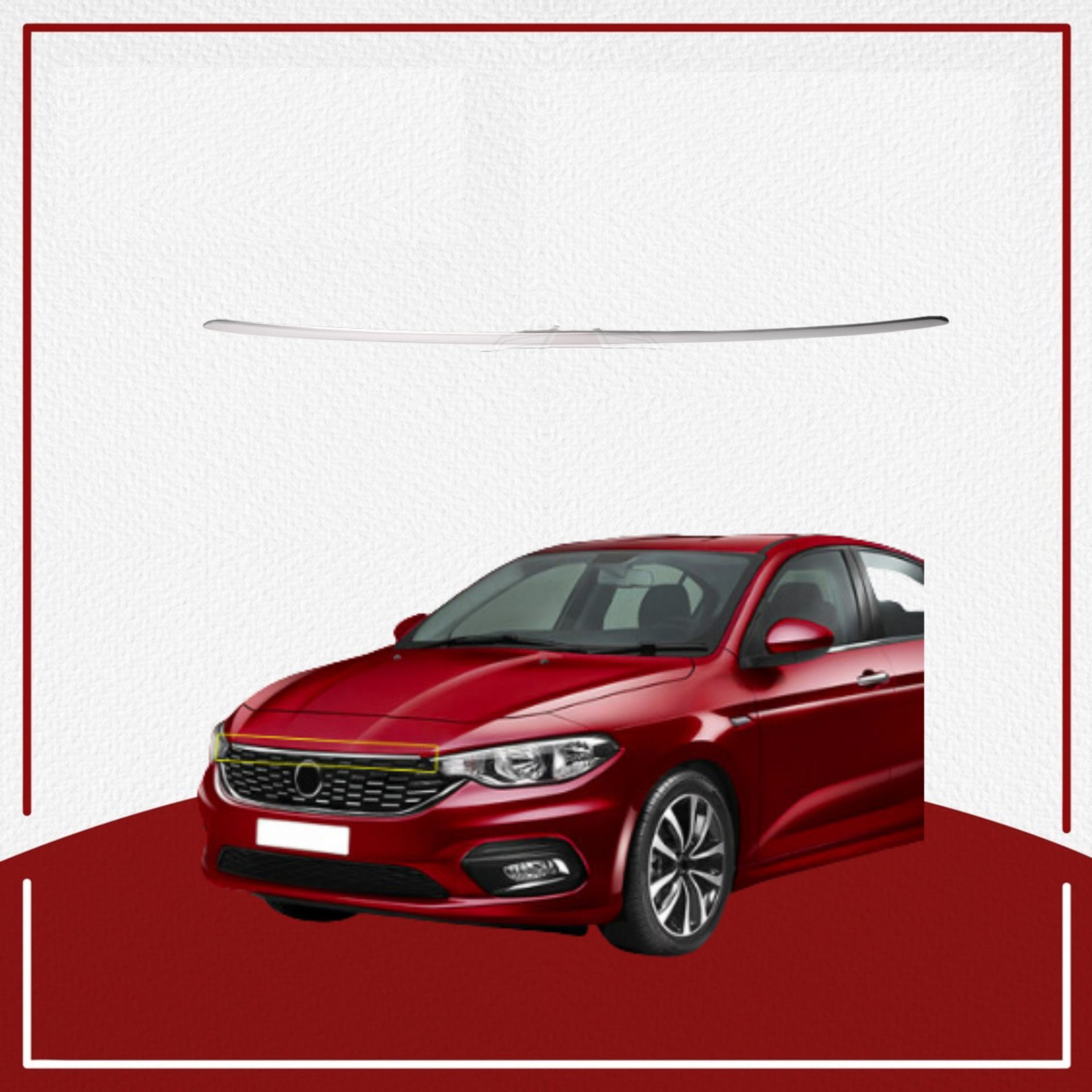 Fiat Egea Ön Panjur Üstü Çıta 2015-2020 Paslanmaz Çelik