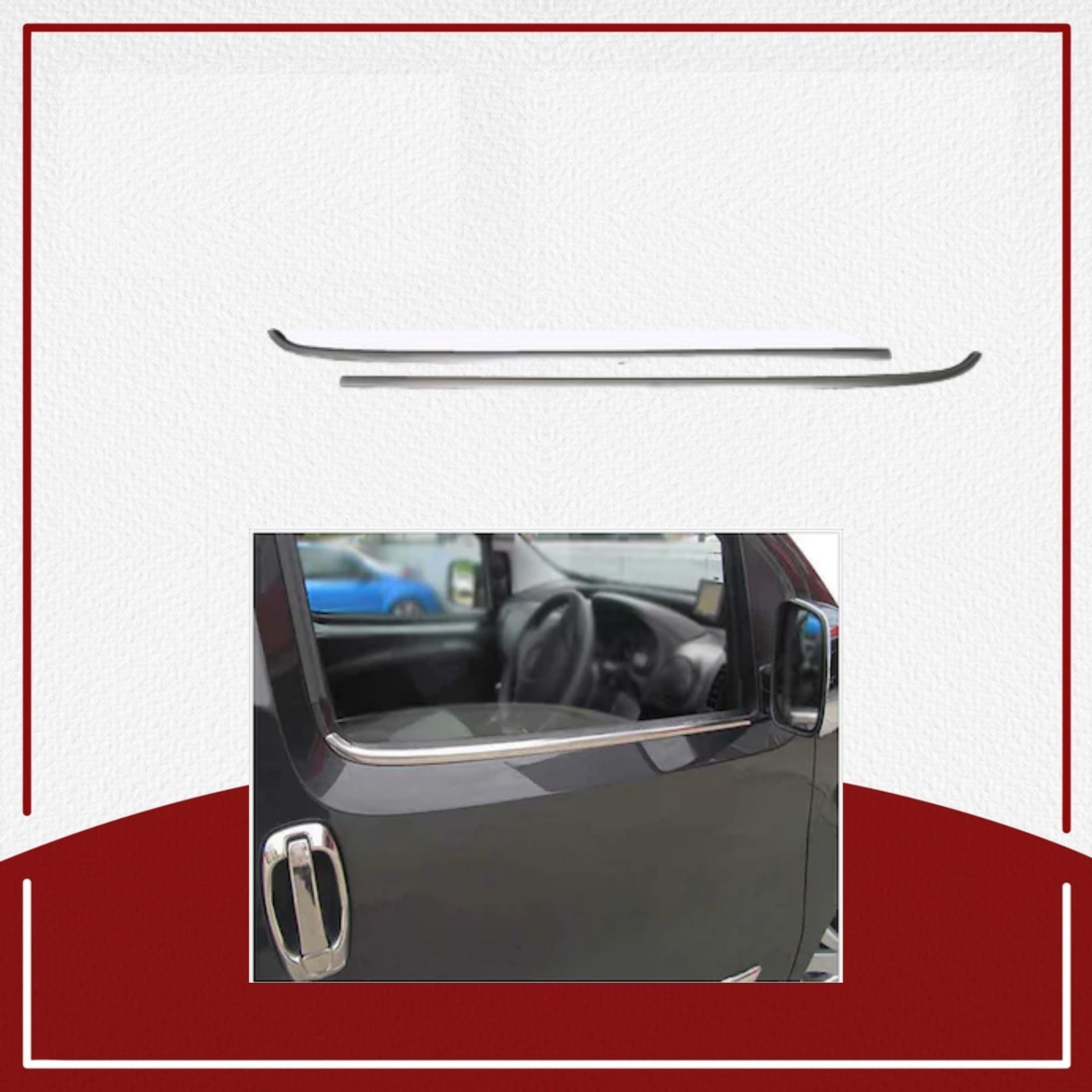 Fiat Fiorino Cam Çıtası 2008- Paslanmaz Çelik