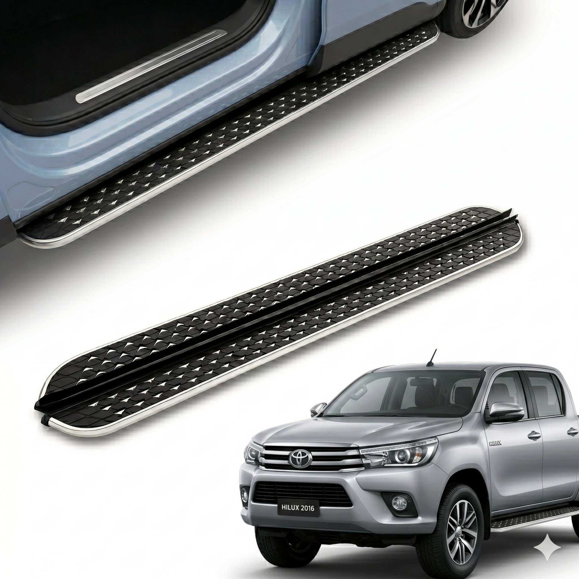 Toyota hilux yan basamak marşbiyel koruma flory 2015+
