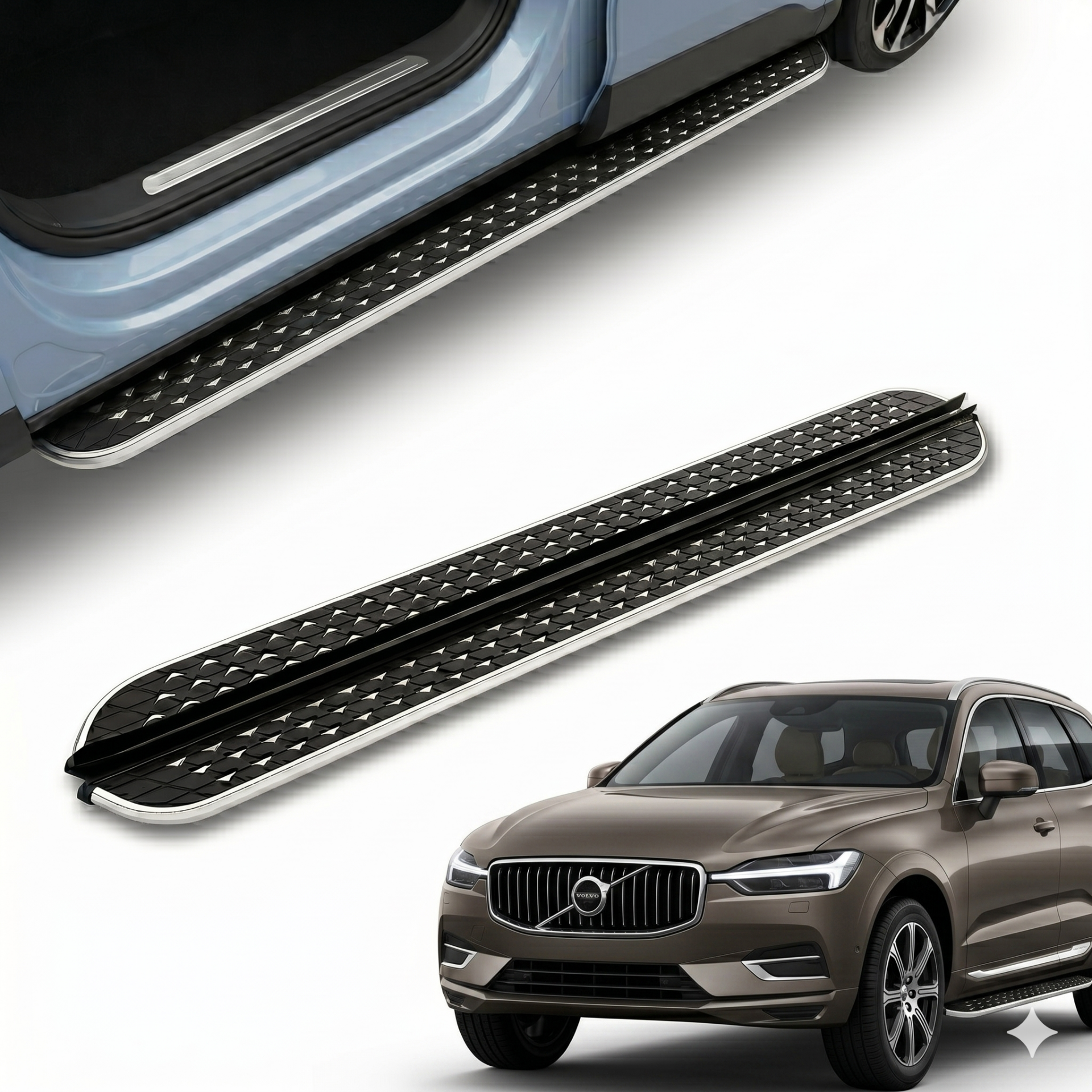 Volvo xc60 yan basamak marşbiyel koruma flory 2018+