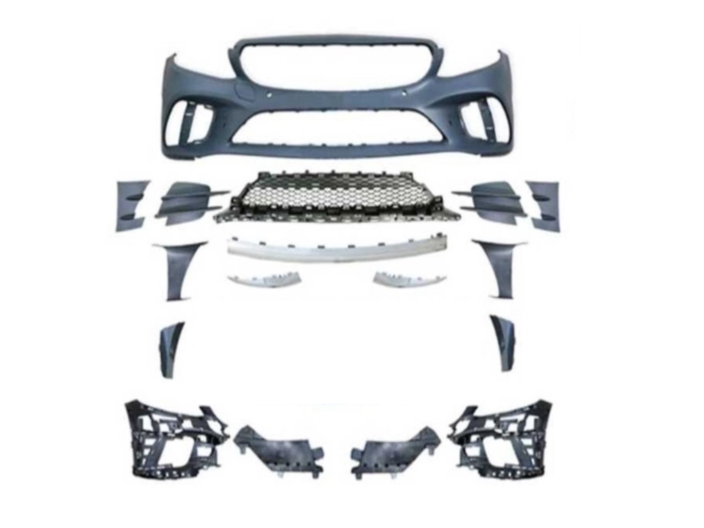 Mercedes w205 amg ön tampon seti facelift görünüm 2013 / 2019