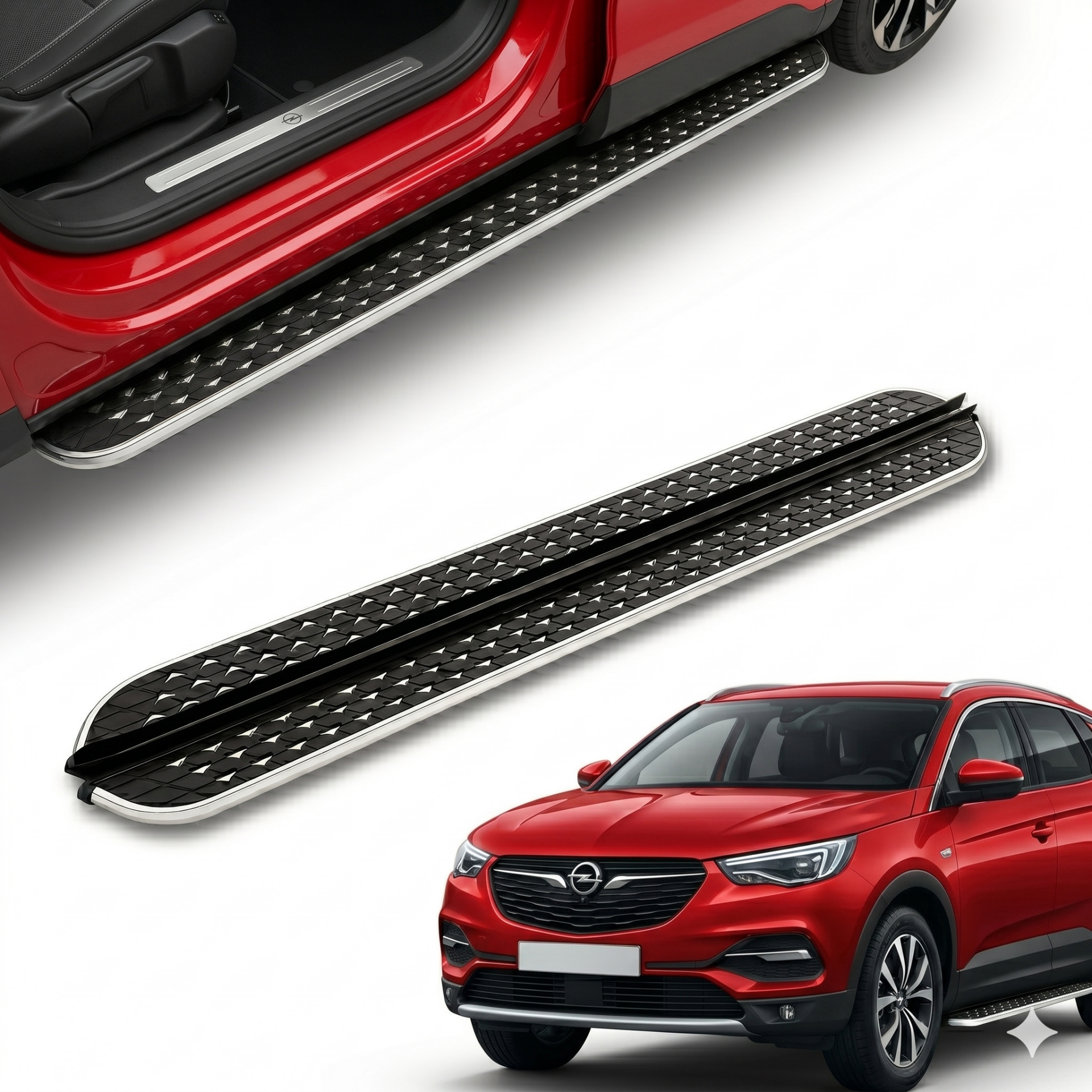 Opel grandland x yan basamak marşbiyel koruma flory 2017+