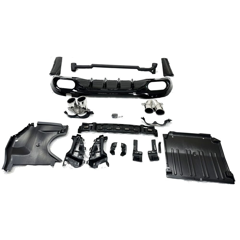 Mercedes w206 c43 arka difüzör ve egzoz ucu seti 2020+