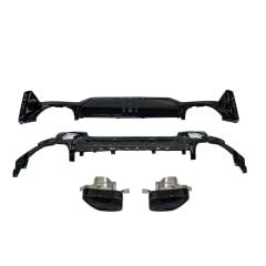 Bmw g20 lci arka difüzör ve egzoz ucu 340i model siyah 2022+