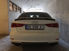 Audi RS3 arka tampon difüzörü komple sedan 2013+ 8v