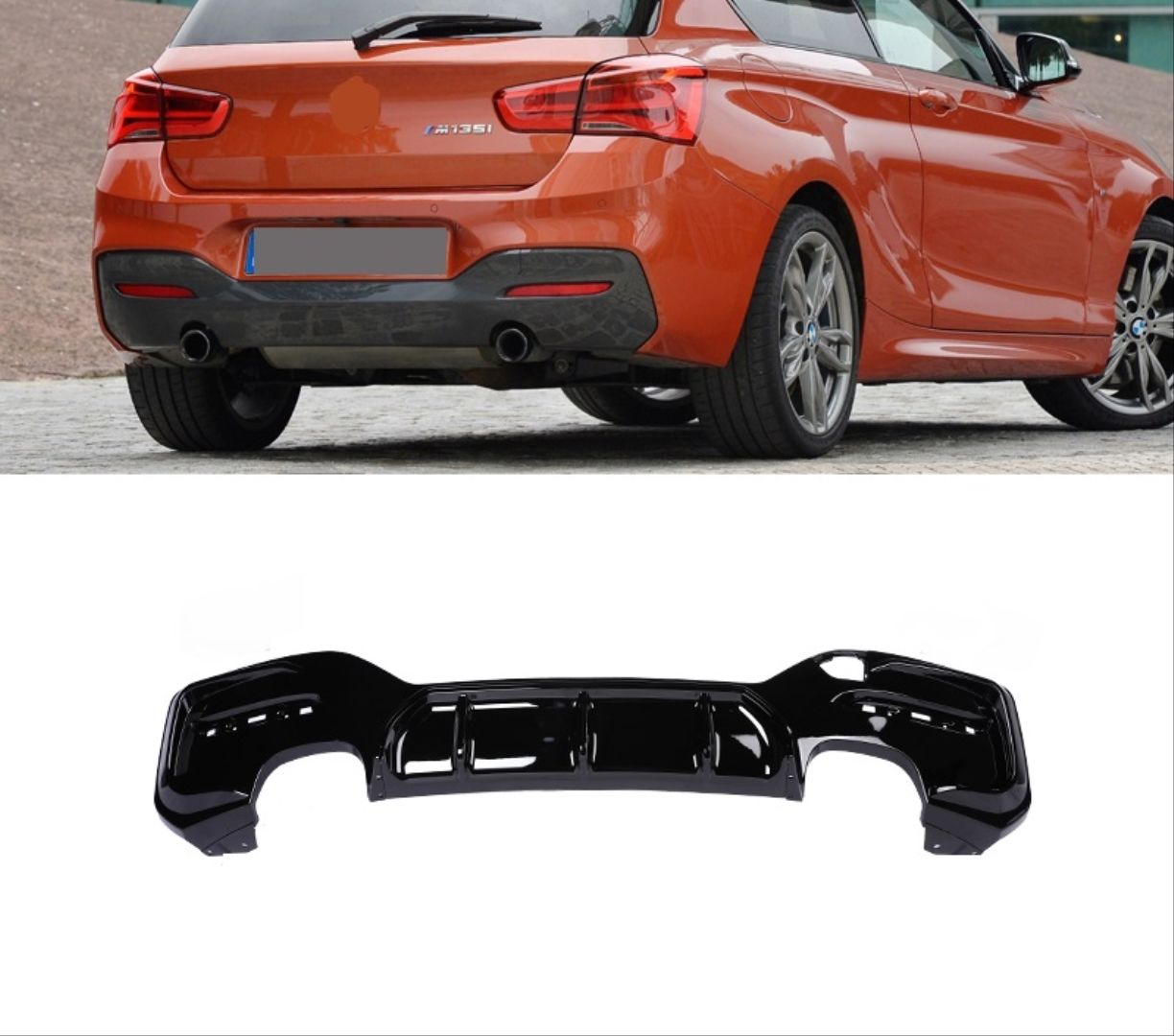 Bmw f20 arka tampon difüzörü 4 çıkış 2015 / 2018