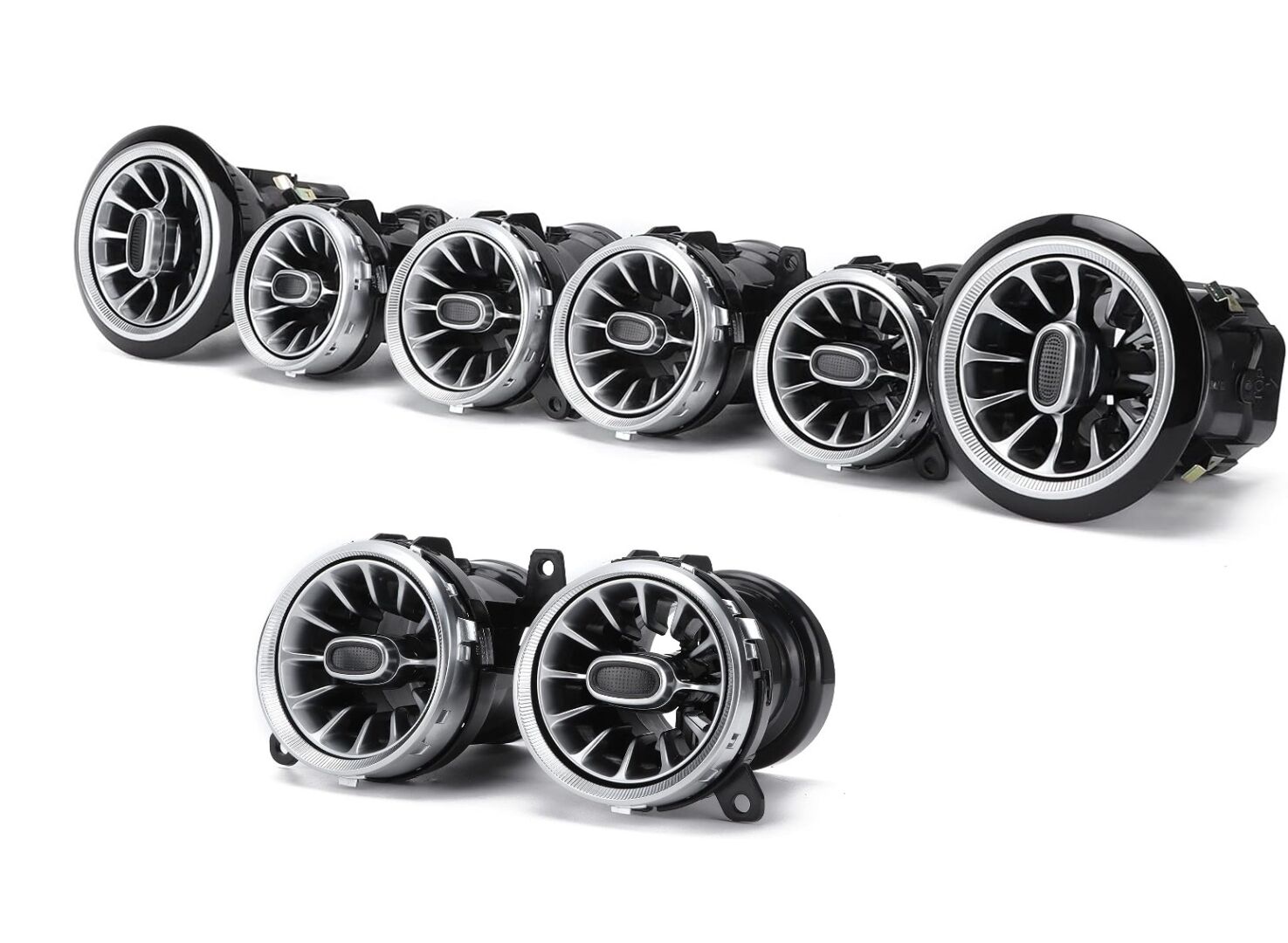 Mercedes w213 havalandırma menfez ambiyans seti 64 renk ön arka set 2018+