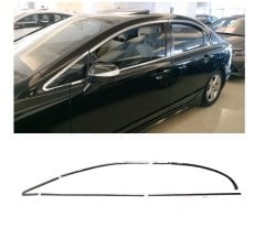 Honda civic fd6 cam çerçevesi kenar çıtası krom tamtur 2006 / 2012 10 parça
