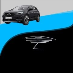 Opel grandland cam çerçevesi kenar çıtası krom tamtur 2017+ 14 parça