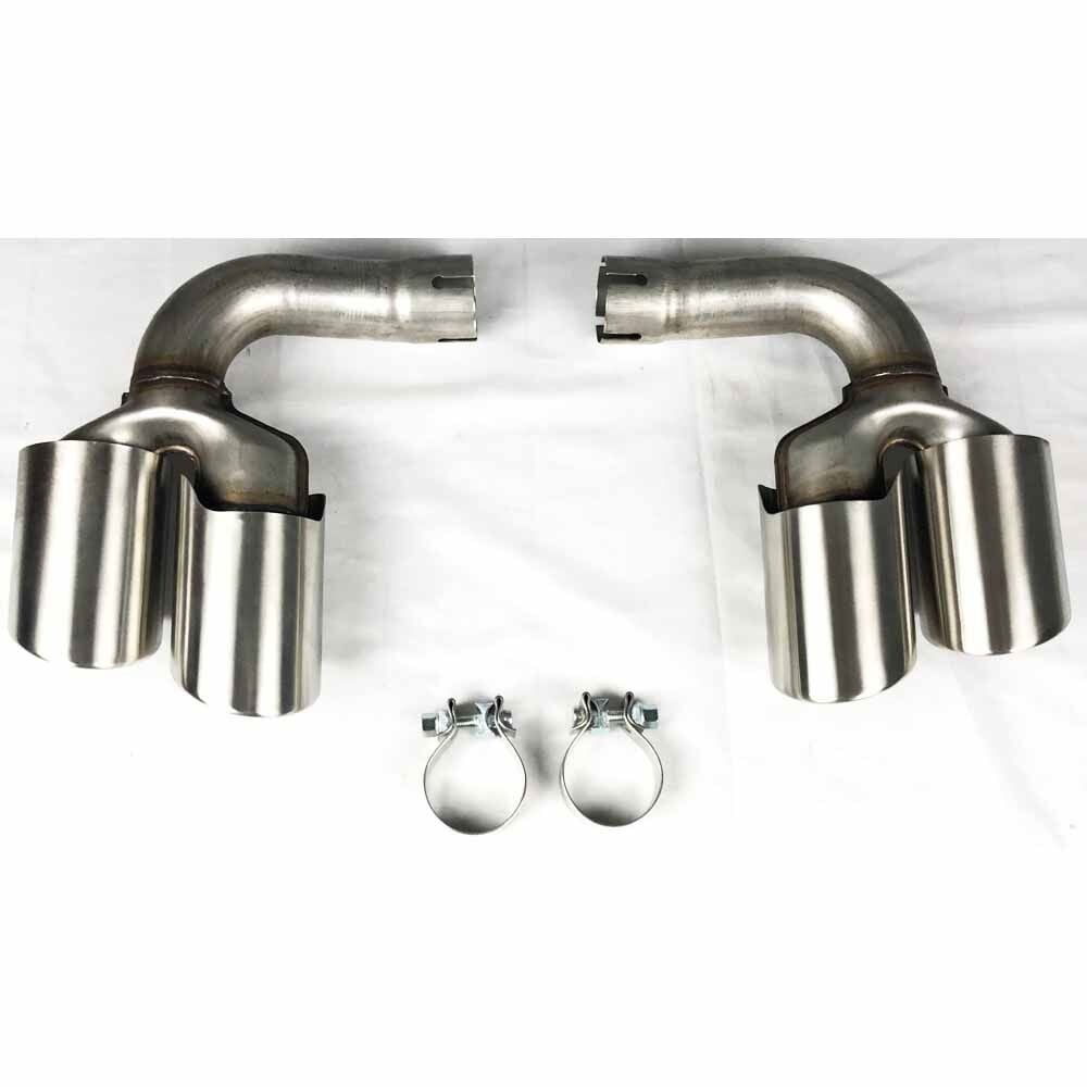 porsche macan egzoz ucu yuvarlak krom 2018+