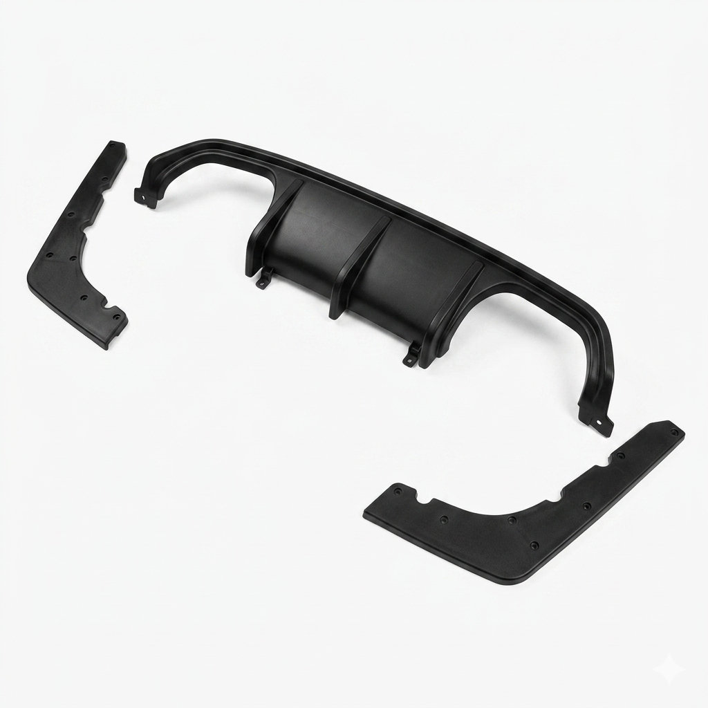 Bmw m3 m4 f80 f82 arka tampon difüzörü pianoblack