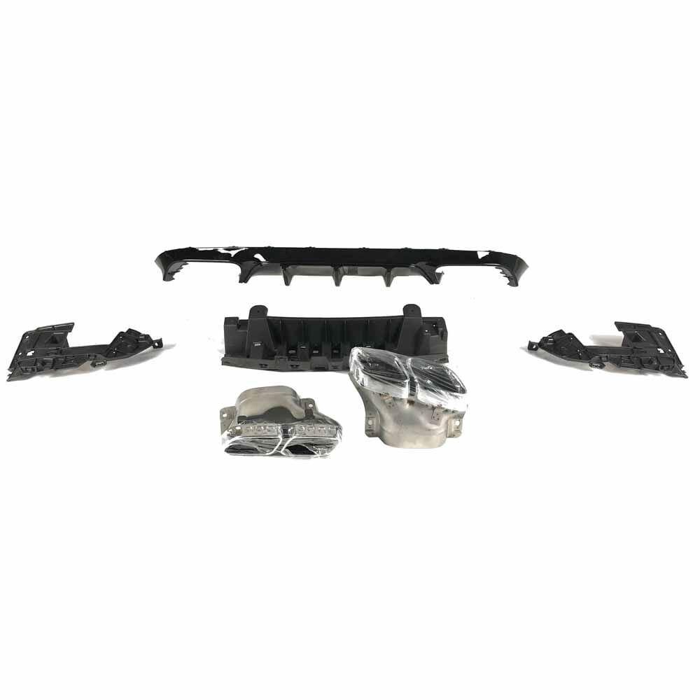 Mercedes w213 c238 e63 arka tampon difüzör ve egzoz ucu e coupe 2013+