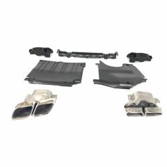 Mercedes w206 arka tampon difüzör ve egzoz seti c63 2020+