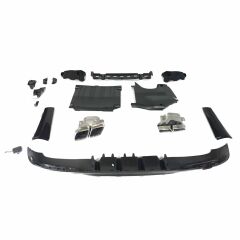 Mercedes w206 arka tampon difüzör ve egzoz seti c63 2020+