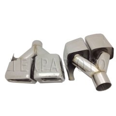 Mercedes w204 w213 c63 e63 amg egzoz ucu set krom 4 çıkış kare