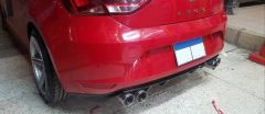 Seat leon arka tampon difüzör 4 çıkış 2013 / 2018 pianoblack
