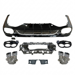 Mercedes w214 e53 arka tampon difüzör ve egzoz ucu seti
