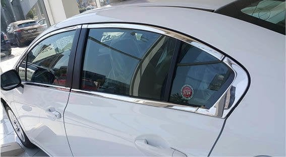 Honda civic fb7 cam çerçevesi kenar çıtası krom tamtur 2012 / 2016 12 parça