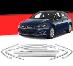 Opel astra j cam çerçevesi kenar çıtası krom tamtur hb 12 parça