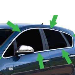 Hyundai elantra cam çerçevesi kenar çıtası krom 2016 / 2019 14 parça